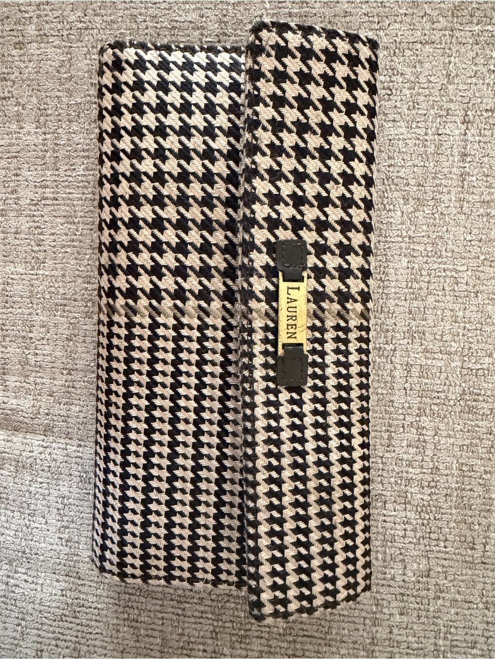 vintage Lauren Ralph Lauren houndstooth clutch wallet
